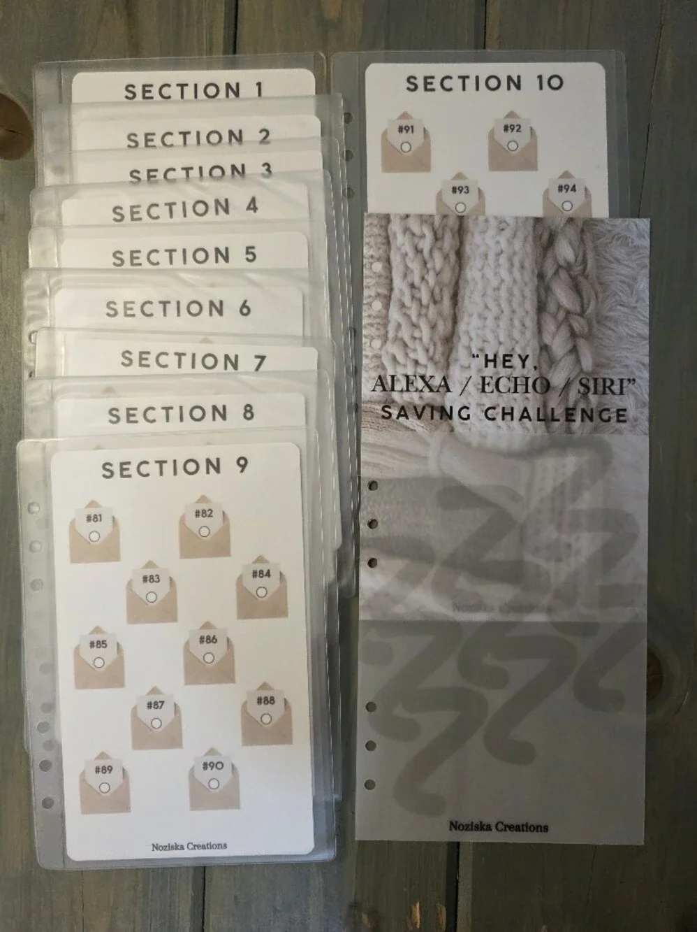A5 Noziska Creations Savings Challenge Bundle